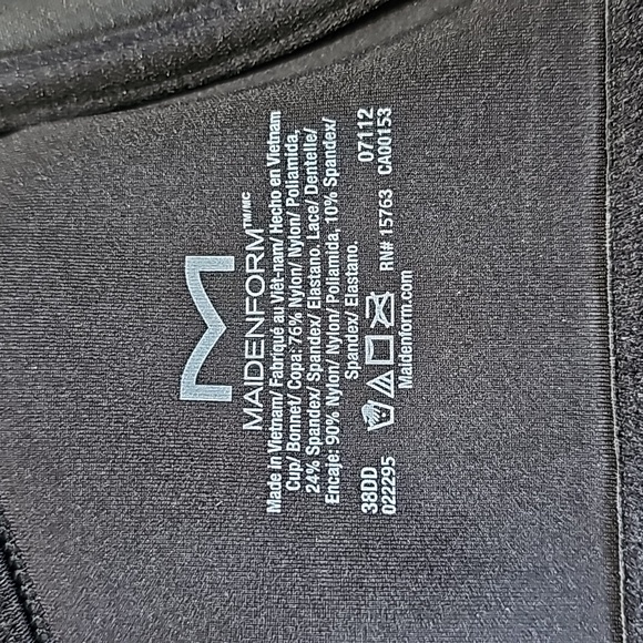 Maidenform One Fab Fit Everyday Full Coverage Raceback Black Bra 38DD - Picture 9 of 11